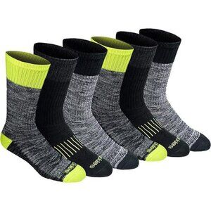 Mens Moisture Wicking Crew Socks Arch Support Breathable Cotton Sock Pack